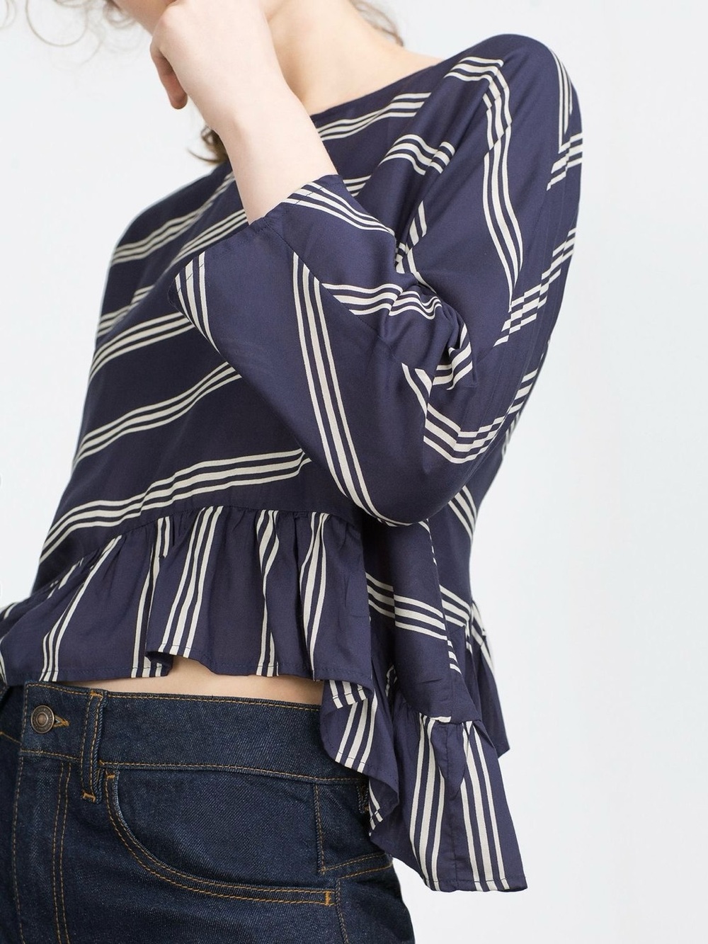 Zara Ruffle Hem Top - Picture 4 of 13